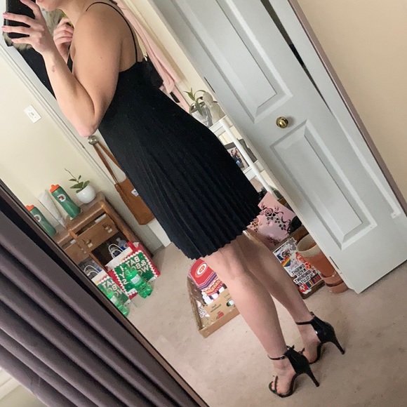 2/$20 Black Pleated Dress LBD - Picture 5 of 9